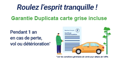Assurance perte carte grise incluse